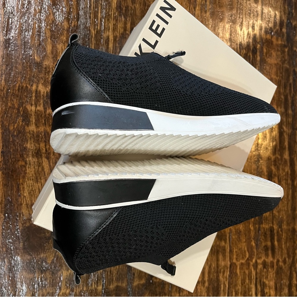 Anne Klein Terri Sporty black knit casual Sneakers - Picture 5 of 12